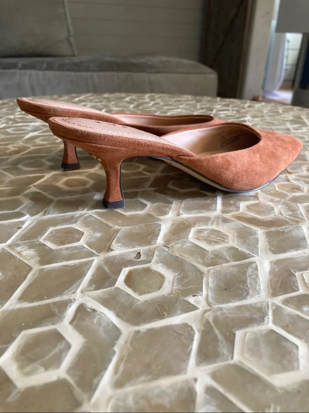 SOLD! Coach Renn Suede Mule in ‘Burnished Amber’ (5.5)